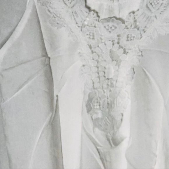 shirt thin silky lace sheer high low sheer medium 26 height new READ - Picture 8 of 8